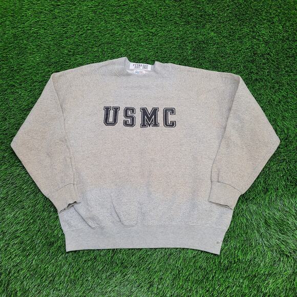 Vintage 80s USMC Sweatshirt Women XL 23x23 Boxy Marine-Coprs - Picture 1 of 15